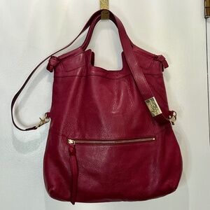 Foley + Corinna leather crossbody strap leather tote